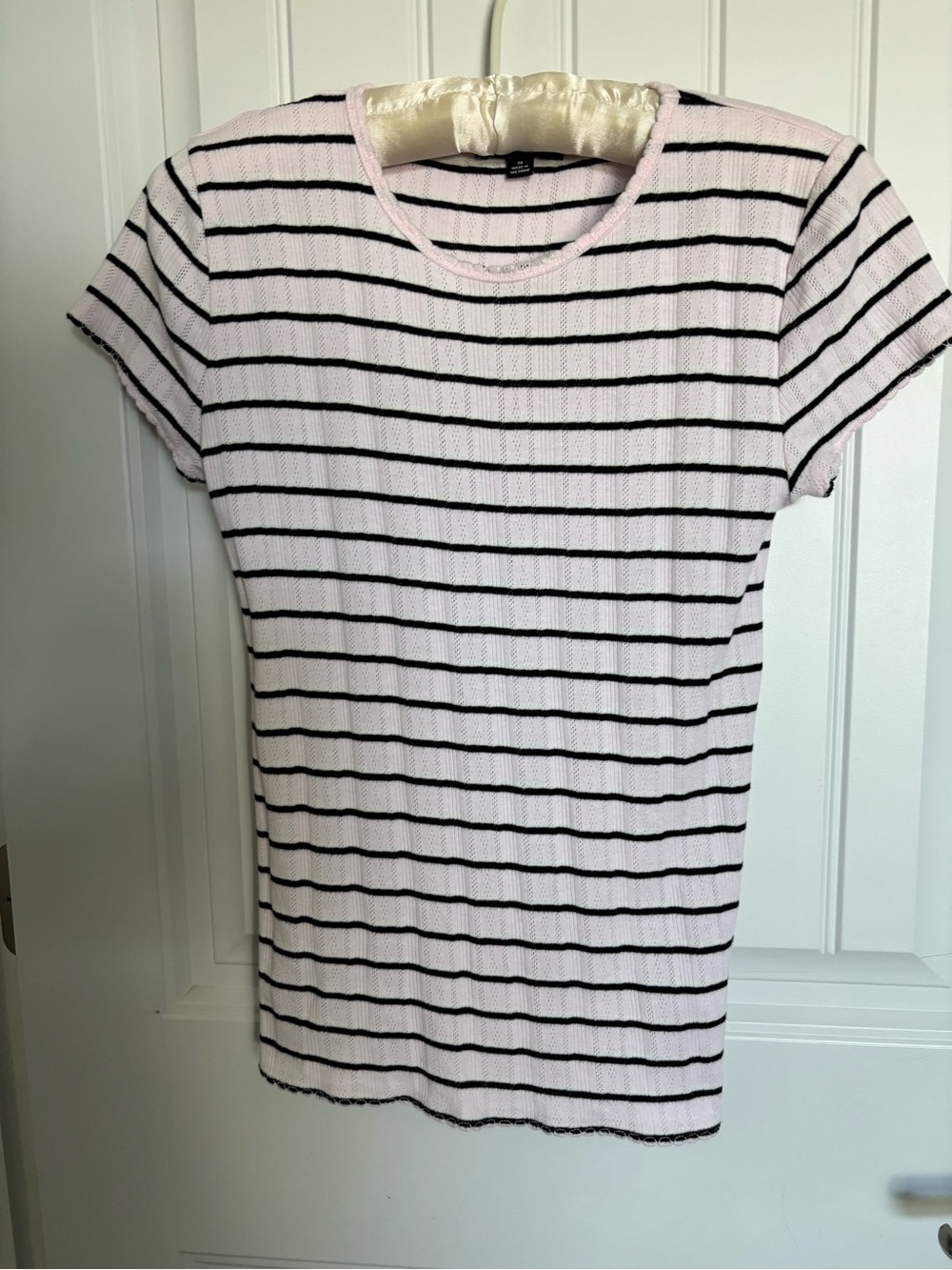 J Crew pointelle tee